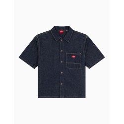Camisa Dickies Denim Manga Corta Rinsed