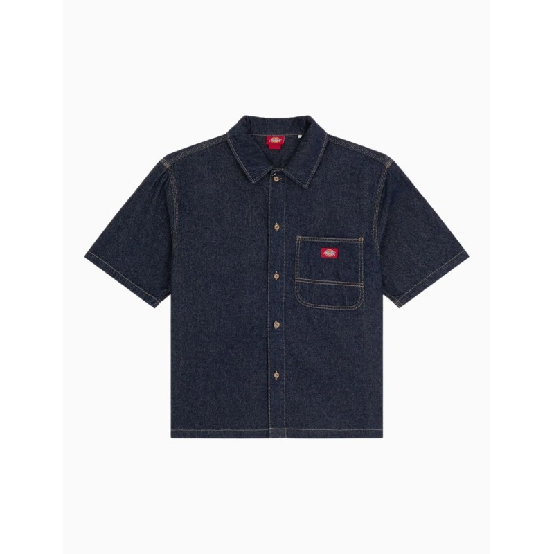 Camisa Dickies Denim Manga Corta Rinsed