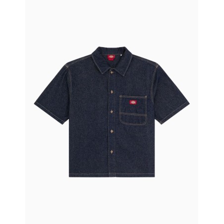 Camisa Dickies Denim Manga Corta Rinsed