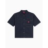 Camisa Dickies Denim Manga Corta Rinsed
