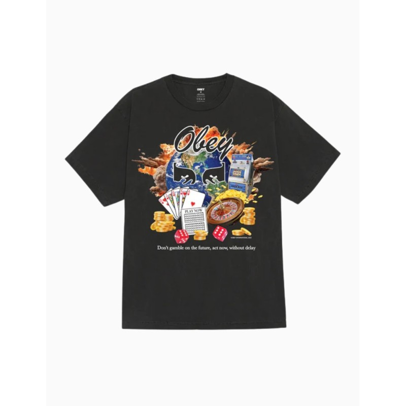 Camiseta Obey Act Now Pigment Dusty Black
