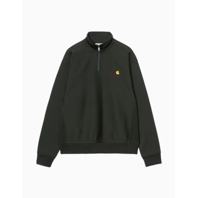 Sudadera Carhartt WIP Half Zip American Script Raven