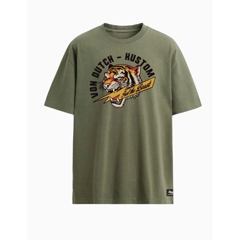 Camiseta de manga corta Von Dutch Tiger Khaki