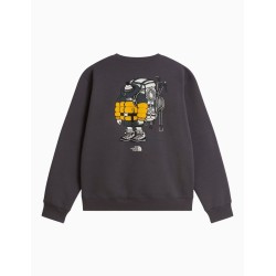 Sudadera The North Face gráfica Unisex Gear Up Get Out Anthracite Grey