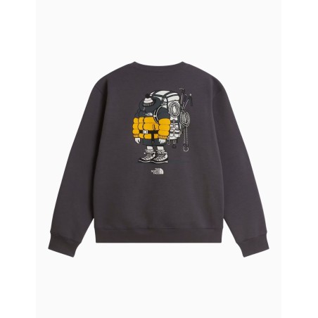 Sudadera The North Face gráfica Unisex Gear Up Get Out Anthracite Grey
