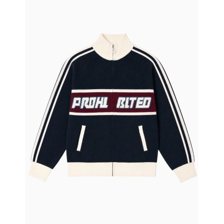 Chaqueta de punto Prohibited Berlin Letterman Navy