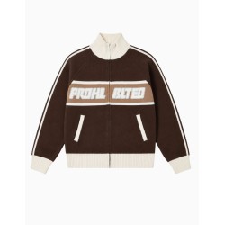 Chaqueta de punto Prohibited Berlin Letterman Marron