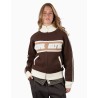Chaqueta de punto Prohibited Berlin Letterman Marron