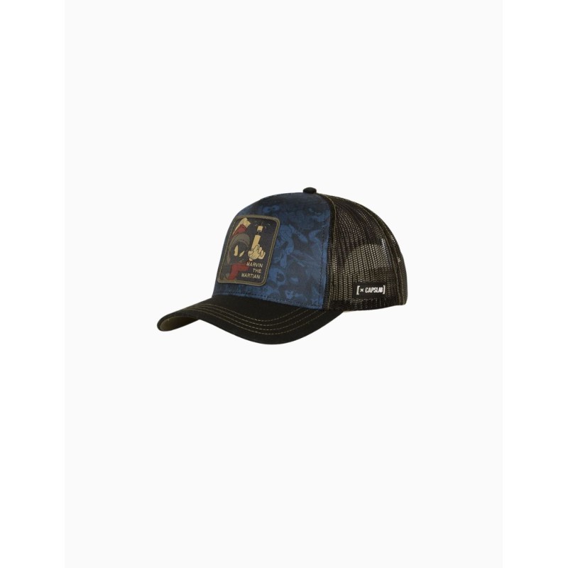 Gorra Trucker azul marino y negra Marvin el Marciano Looney Tunes de Capslab