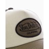 Gorra Von dutch logo marrón verde y beige ajustable