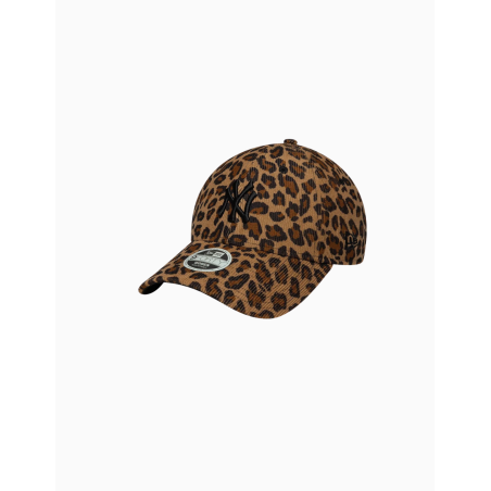 Gorra ajustable New Era New York Yankees para mujer, estampado de leopardo