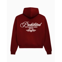 Sudadera Prohibited Textilwaren Hoodie Red Con Capucha