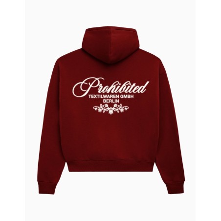 Sudadera Prohibited Textilwaren Hoodie Red Con Capucha