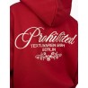 Sudadera Prohibited Textilwaren Hoodie Red Con Capucha