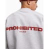 Sudadera Prohibited Crew Neck Grey Melange Unisex