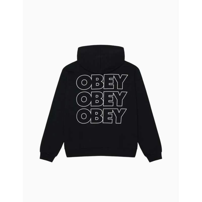 Sudadera OBEY Treble Extra Heavy Pullover Black