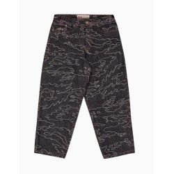 Pantalón Grimey Odd Cutlass Jacquard Big Boy Denim Raw Black
