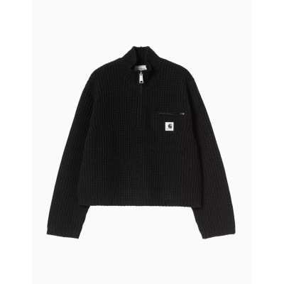 Jersey Carhartt WIP Detroit Half Zip Knit para mujer Black