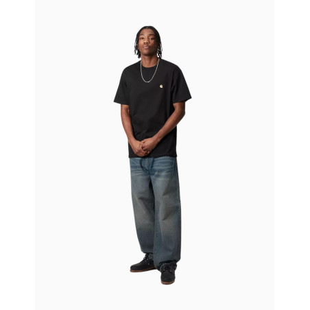 Camiseta Carhartt Wip Chase Black Gold
