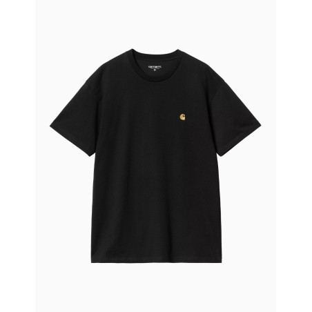 Camiseta Carhartt Wip Chase Black Gold