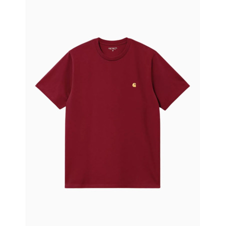 Camiseta Carhartt Wip Chase Scarlet Gold