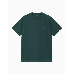 Camiseta Carhartt Wip Chase Dark Fir Gold