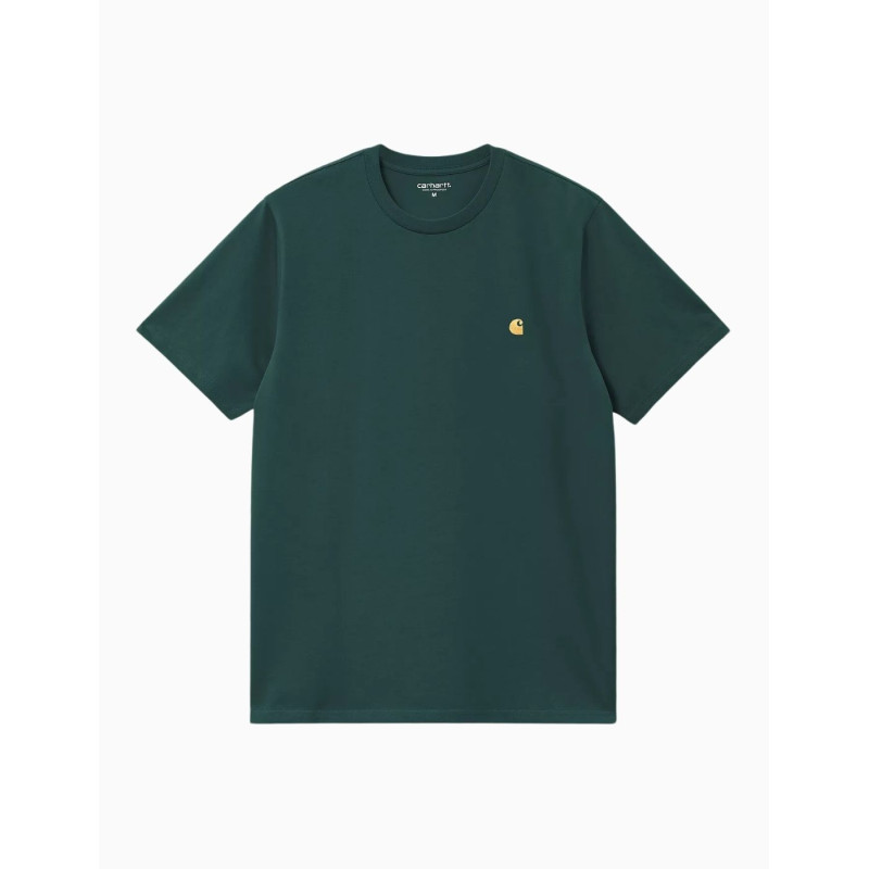 Camiseta Carhartt Wip Chase Dark Fir Gold