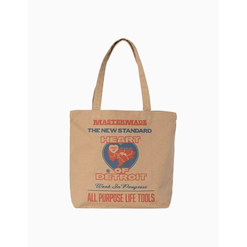 Bolso Carhartt Wip Canvas Graphic Tote Arcan Print, Dusty H Brown