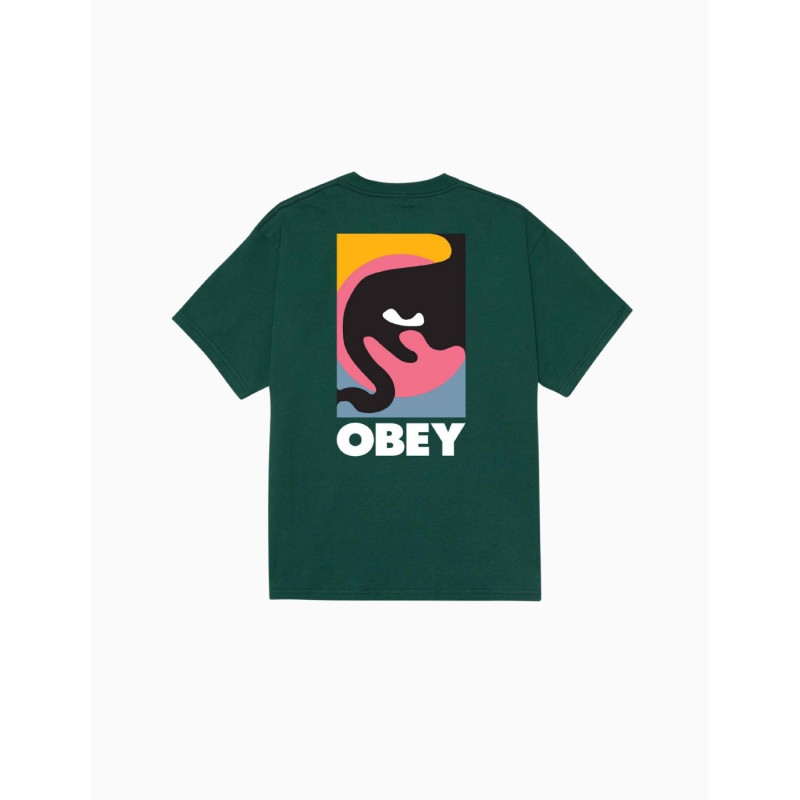 Camiseta Obey quarter icon Rainforest
