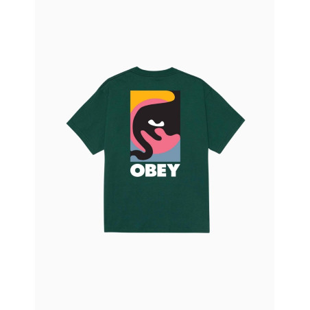 Camiseta Obey quarter icon Rainforest
