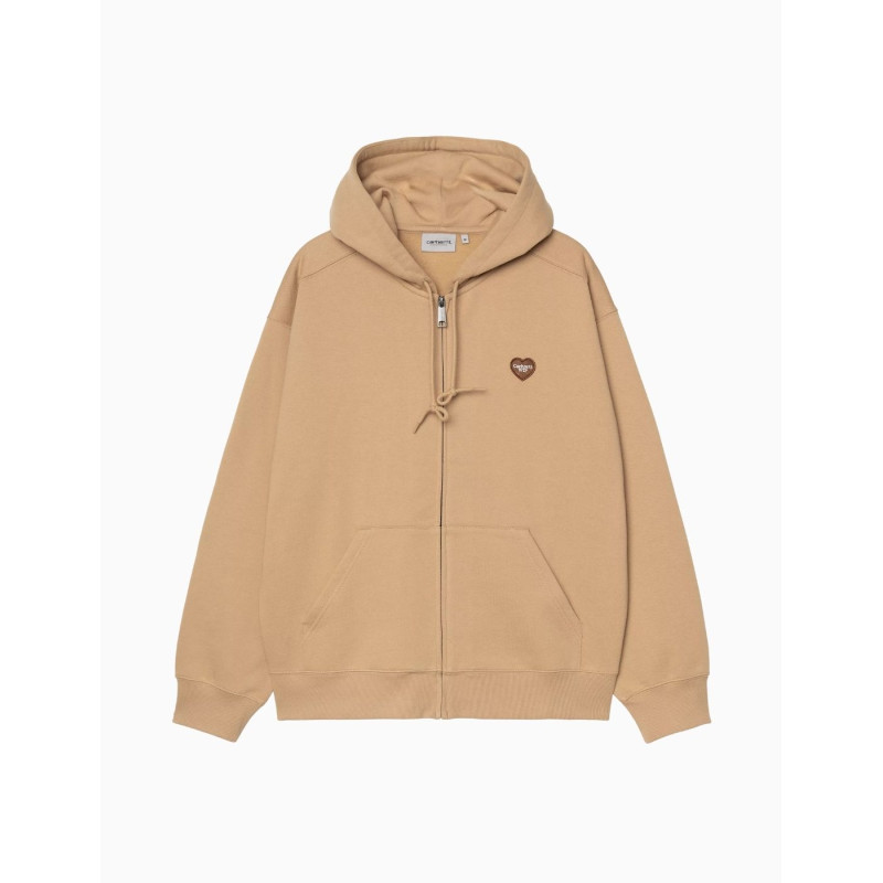 Sudadera Carhartt Heart II Hart Dusty H Brown
