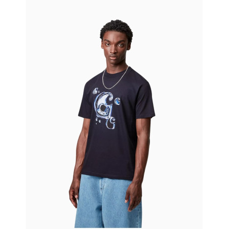 Camiseta Carhartt Wip Solar Chrome C logo Dark Navy