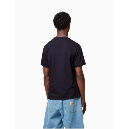 Camiseta Carhartt Wip Solar Chrome C logo Dark Navy