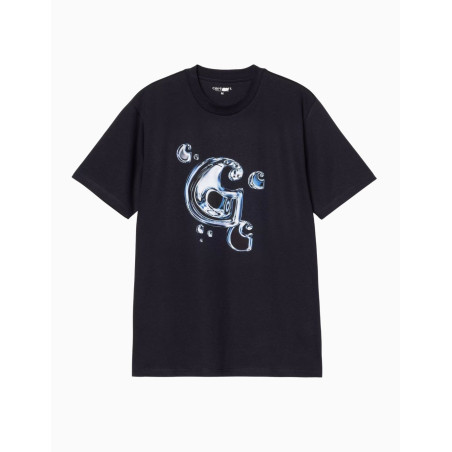 Camiseta Carhartt Wip Solar Chrome C logo Dark Navy