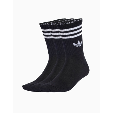 Calcetines Adidas Clásicos 3 Bandas Negros (3 Unidades)