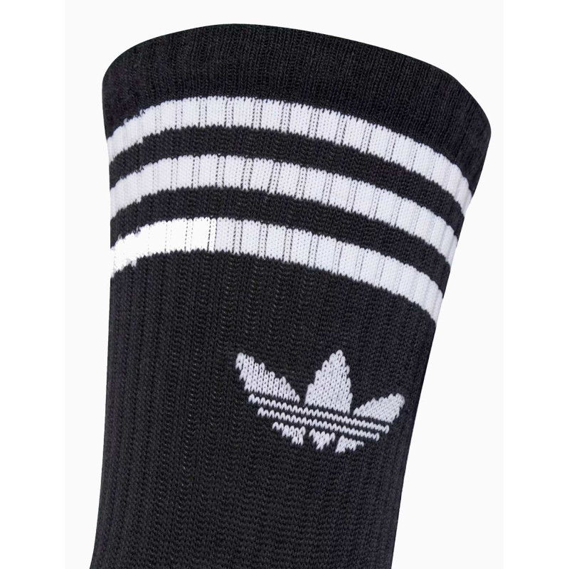 Calcetines Adidas Clásicos 3 Bandas Negros (3 Unidades)