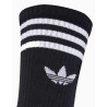 Calcetines Adidas Clásicos 3 Bandas Negros (6 Unidades)