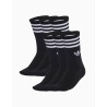 Calcetines Adidas Clásicos 3 Bandas Negros (6 Unidades)