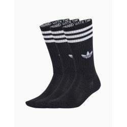 Calcetines Adidas Clásicos High (Altos) 3 Bandas Negros (3 Unidades)
