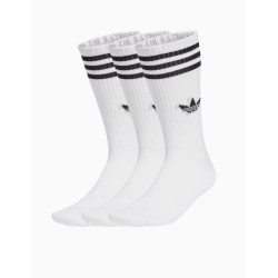 Calcetines Adidas Clásicos High (Altos) 3 Bandas Blancos (3 Unidades)
