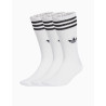 Calcetines Adidas Clásicos High (Altos) 3 Bandas Blancos (3 Unidades)