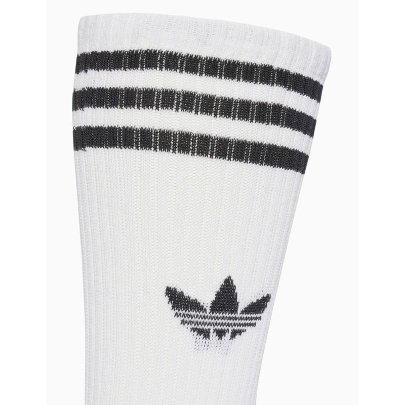 Calcetines Adidas Clásicos High (Altos) 3 Bandas Blancos (3 Unidades)