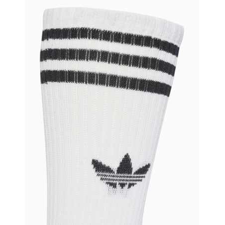 Calcetines Adidas Clásicos High (Altos) 3 Bandas Blancos (3 Unidades)