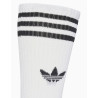 Calcetines Adidas Clásicos 3 Bandas Blancos (6 Unidades)