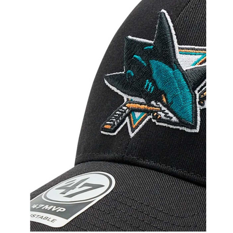 Gorra Brand 47 Brand MVP en color negro con logo NHL San Jose Sharks