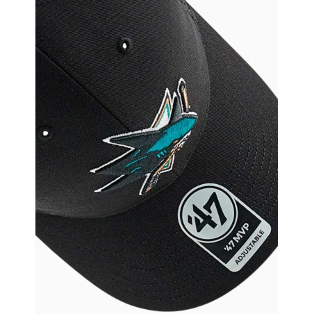 Gorra Brand 47 Brand MVP en color negro con logo NHL San Jose Sharks