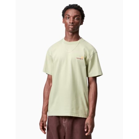 Camiseta Carhartt Wip American Script Pale Olive