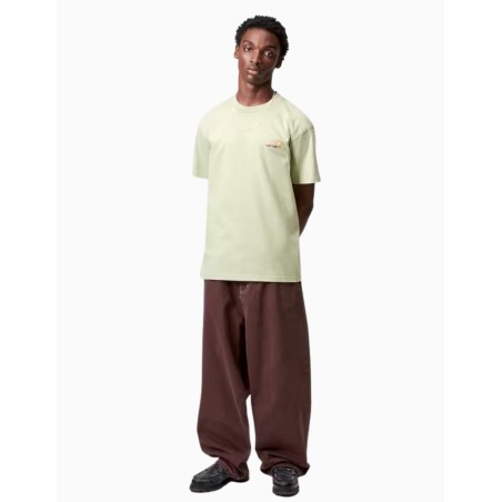 Camiseta Carhartt Wip American Script Pale Olive