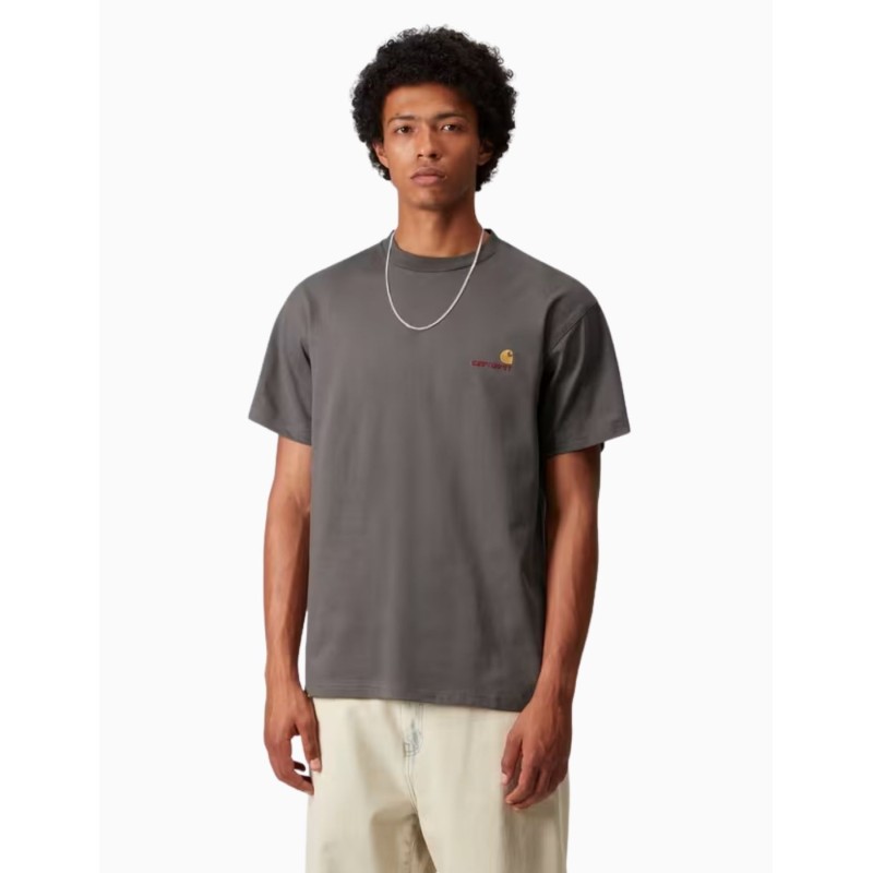 Camiseta Carhartt Wip American Script Porphyry
