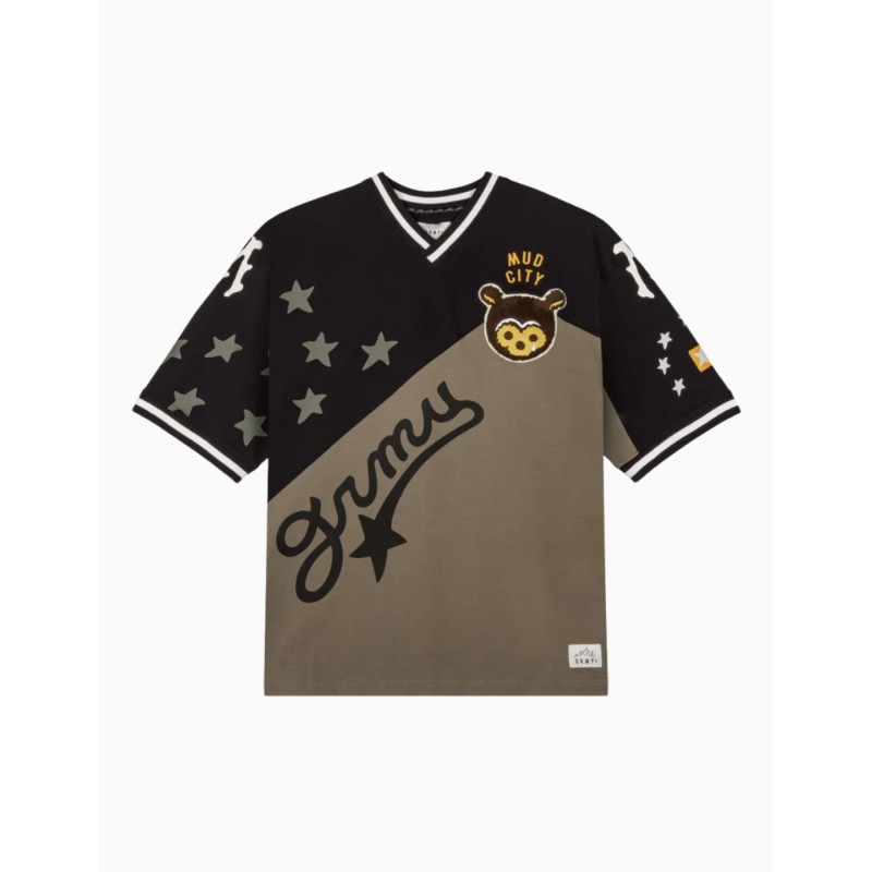 Camiseta Grimey MudS The Residence V Neck Oversized Black